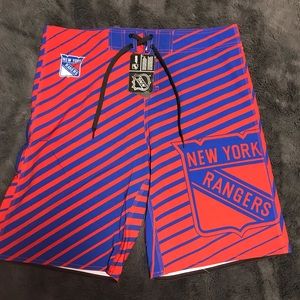 New York Rangers Stripe Board Shorts
